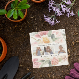 Mama Garden Stone | Drei-Bilder-Collage Steinuntersetzer