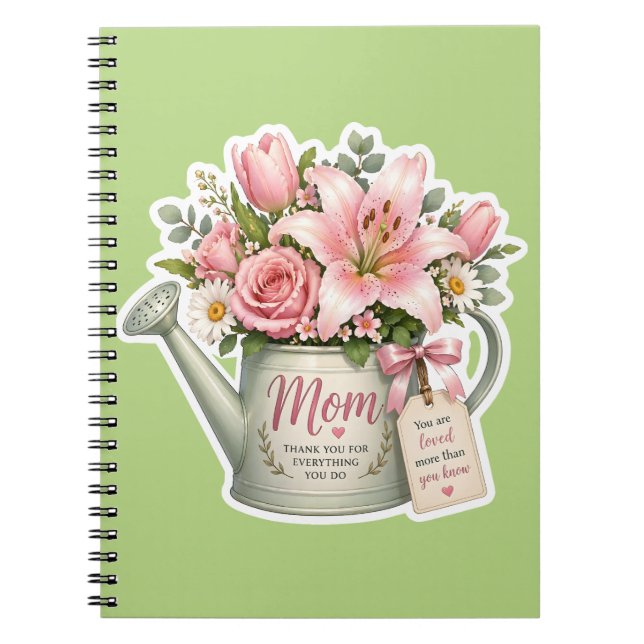 Mama Garten Blumen Notizblock (Vorderseite)