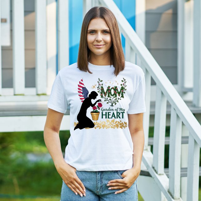 Mama - Garten meines Herzens Blumengel Design T-Shirt (Von Creator hochgeladen)