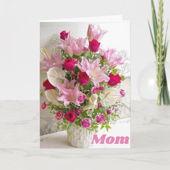 **MAMA GEBURTSTAG** BOUQUET FÜR IHREN TAG! KARTE (Vorderseite)