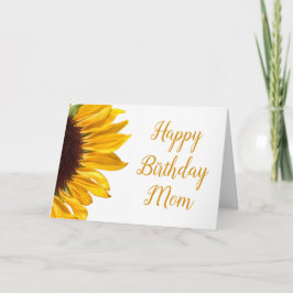 Mama Geburtstag Goldene Gelbe Sonnenblume Karte