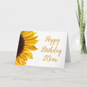Mama Geburtstag Goldgelbe Sonnenblume Karte
