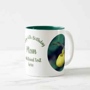 Mama Geburtstag Lady Slipper Blume Personalisiert  Zweifarbige Tasse