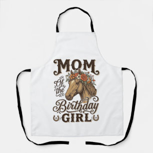 Mama Geburtstags Mädchen Floral Pferd Western Vint Schürze