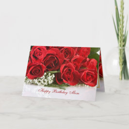 Mama-Geburtstagskarte mit Roten Rosen Karte