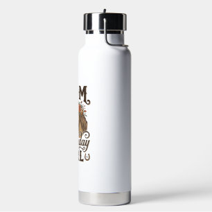 Mama Geburtstagsmädchen Florales Pferd Western Vin Trinkflasche