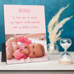 Mama Gedicht und  Baby Girl Foto Fotoplatte