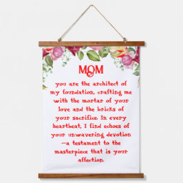 Mama Gedicht Wandteppich Mit Holzrahmen