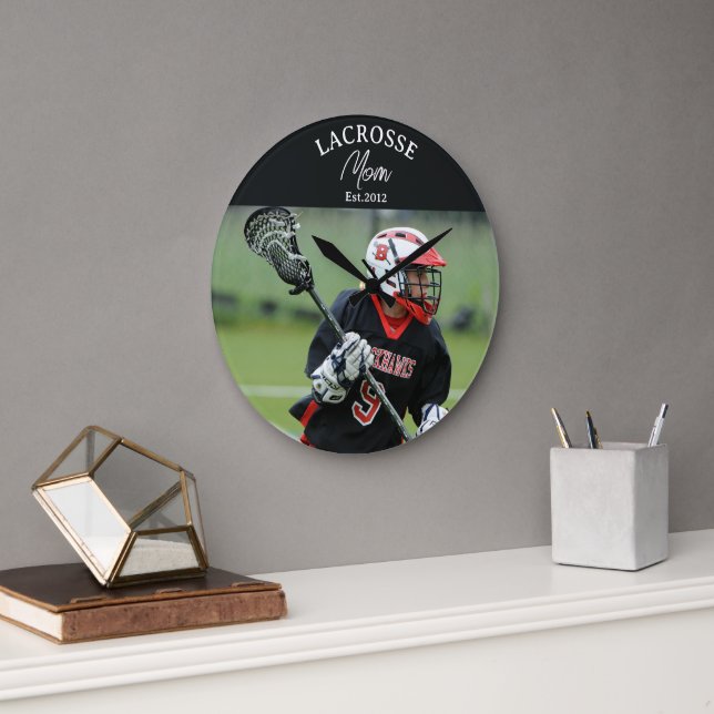 Mama Gegr. Foto-Geschenk Große Wanduhr (Büro)