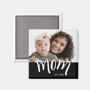Mama gegründet Caps Weiß Benutzerdefiniertes Jahr Magnet