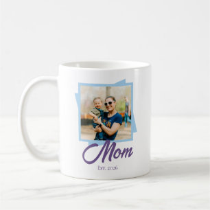 Mama Gegründet Jahr mit individuellem Foto Kaffeetasse