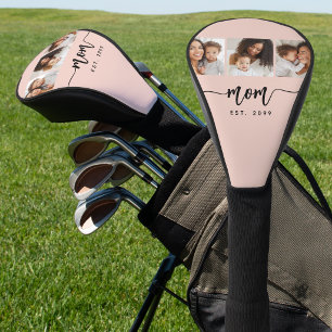 Mama Gegründetes Elegantes Skript Rosé 3 Foto Golf Headcover