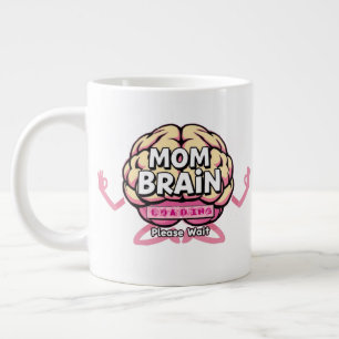 Mama Gehirn lädt Lustiges Mutterdesign Jumbo-Tasse