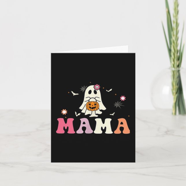 Mama Geist Boo One Soky Mama erstes Halloween Gebu Karte (Vorderseite)