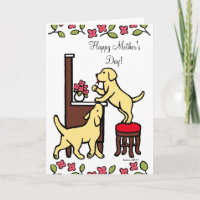 Mama Gelbe Labrador Puppy Duo