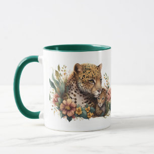 Mama Gepard und Jungtier Tasse