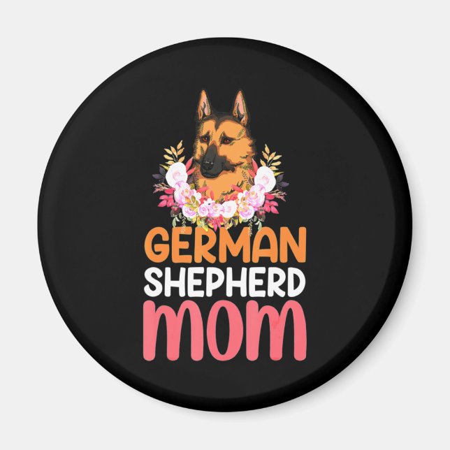 Mama German Shepard Shepherd Dog Magnet (Vorne)
