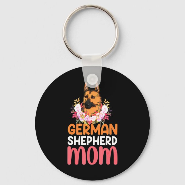 Mama German Shepard Shepherd Dog Schlüsselanhänger (Vorderseite)