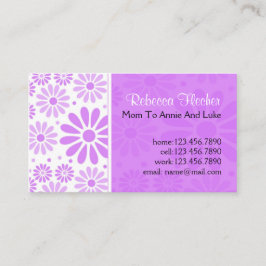 Mama-Geschäfts-Karten - Lavendel-Blumen Telefonnummerkarte