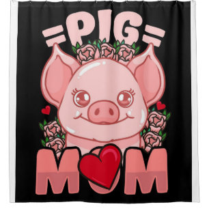 Mama Geschenk für die eigentümliche Schweineflei Duschvorhang