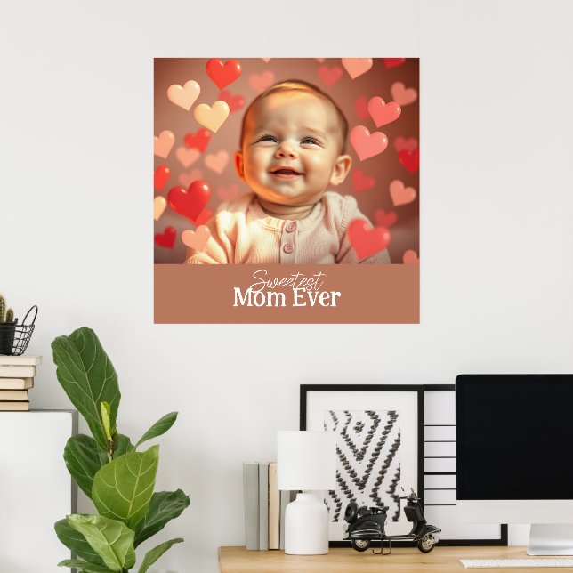 Mama-Geschenk Hinzufügen von Foto und Text Poster (Heimbüro)
