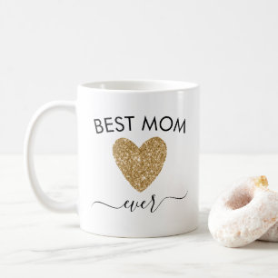 Mama Geschenk Mütter Tag Beste Mama Gold Glitzer Kaffeetasse