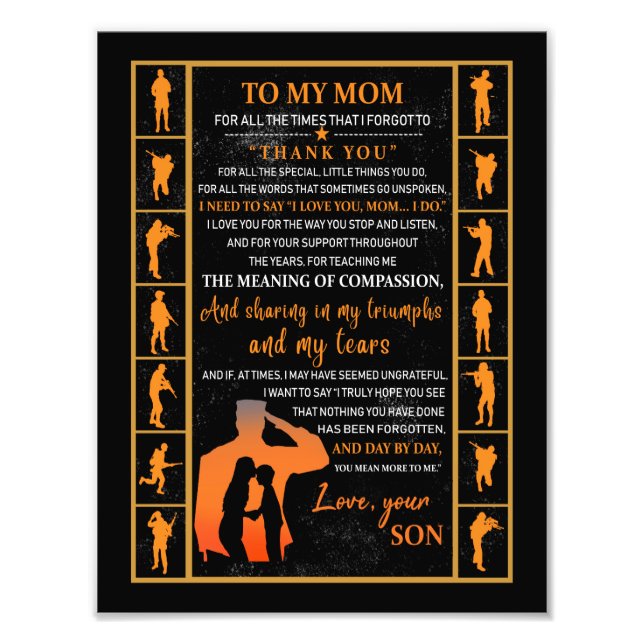 Mama Geschenke | Brief an meine Mama Liebe von Soh Fotodruck (Vorne)