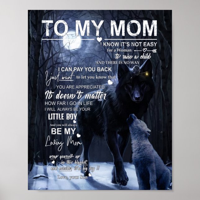 Mama Geschenke | Brief an meine Mama Liebe von Soh Poster (Vorne)