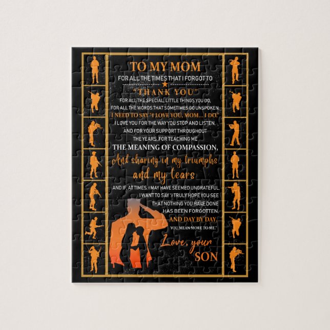 Mama Geschenke | Brief an meine Mama Liebe von Soh Puzzle (Vertikal)