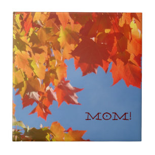 MAMA-Geschenke bunter heller Herbst verlässt Fliese