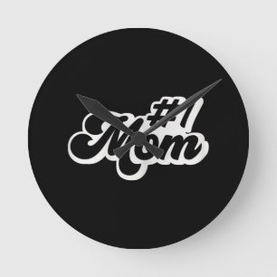 Mama-Geschenke für Frauen Herz Muttertag Mama Runde Wanduhr