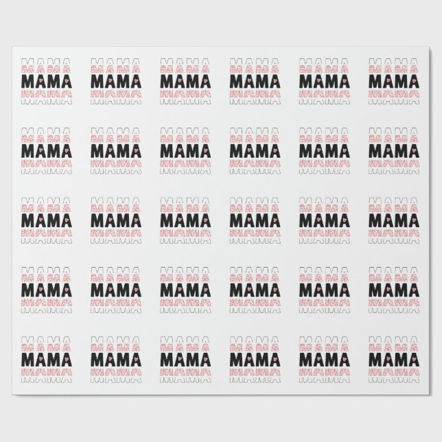 MAMA Gift Wrapping Paper Geschenkpapier (Flach)