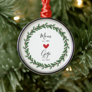 Mama   Gigi Jahr Osten. Ornament Aus Metall