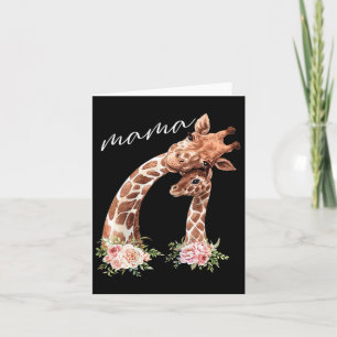 Mama Giraffe Shirt Junge Mutter Mommy Geschenk für Karte