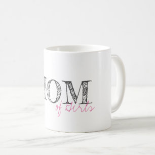 Mama Girls Baby Pink Moderne Typografie Sweet Kaffeetasse
