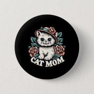 Mama glückliche Mütter Tag für Katzen Liebhaber Fa Button