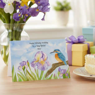 Mama Glücklicher Februar-Geburtstag Eisvogel Karte