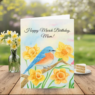 Mama Glücklicher März Geburtstag Blaue Vogel Karte