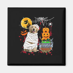 Mama Golden Retriever Hund Halloween Hund Beängsti Magnet