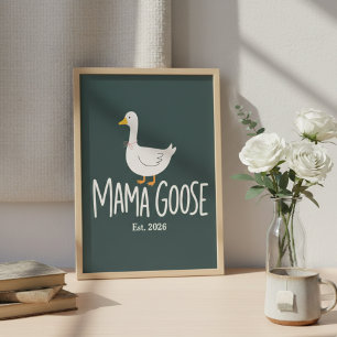 Mama Goose Minimalistische Moderne Mutterschaftsku Fotodruck