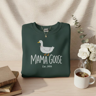Mama Goose Minimalistische Süße Mutterschaft Illus Sweatshirt