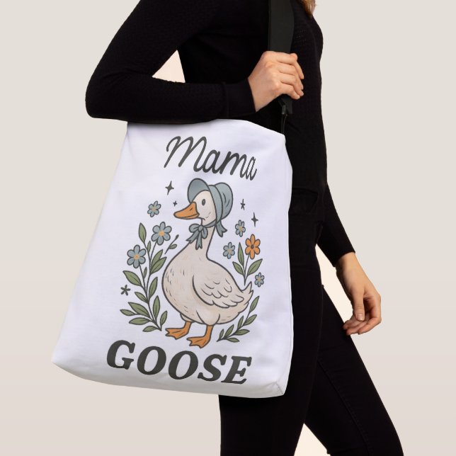 Mama Goose Mother's Day Gift 💖 Tragetaschen Mit Langen Trägern (Von Nahem)