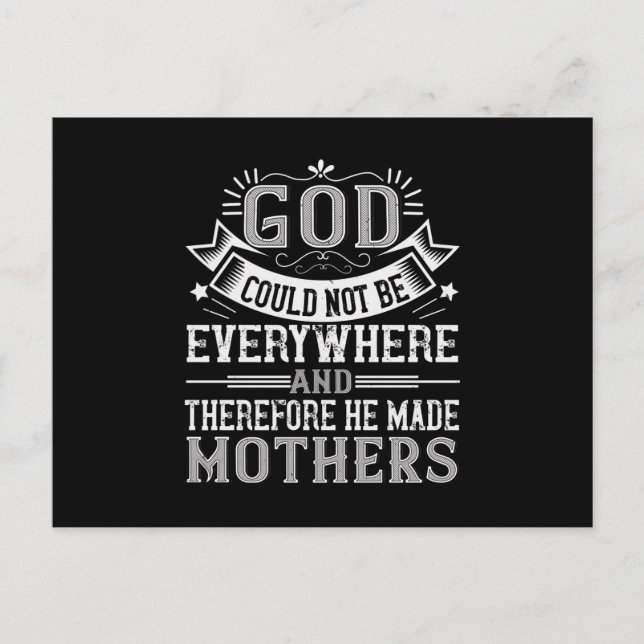 Mama - Gott kann nicht überall sein Postkarte (Vorderseite)