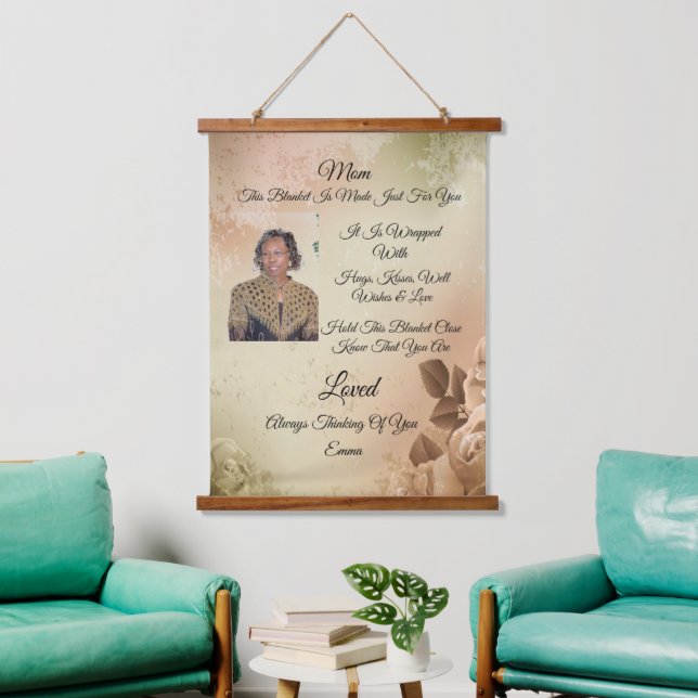 Mama, Großmutter, Großmutter Wandteppich Mit Holzrahmen (Wohnzimmer)