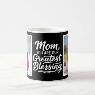 Mama größter Segen Pinsel Schrift 2 Foto Schwarz Kaffeetasse