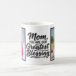 Mama größter Segen Pinsel Schrift individuell 2 Fo Kaffeetasse