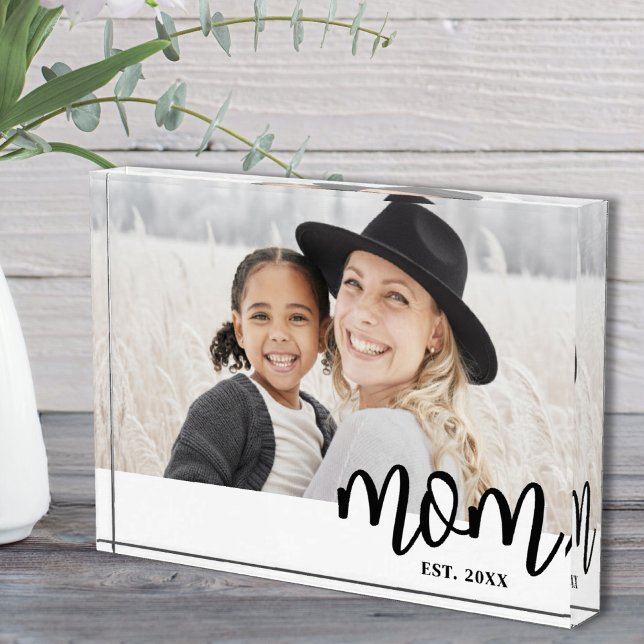 Mama gründete den Muttertag Fotoblock (Mom Established Mother's Day Gift Photo Block)