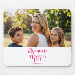 Mama gründete Pink Script Name Mousepad