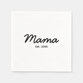 Mama Gründungsjahr | Mutti Personalisiertes Datum Serviette