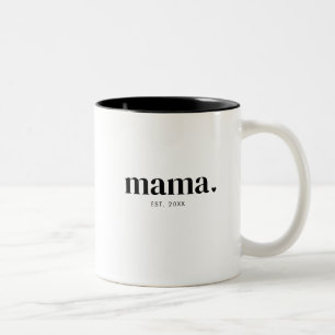 Mama Gründungsjahr Zweifarbige Tasse